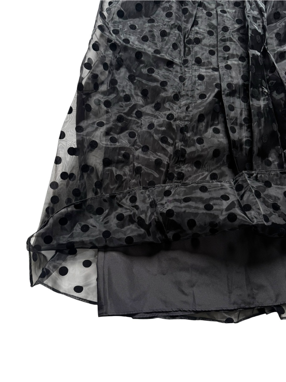 J. Crew Black Polka Dot A-Line Midi Skirt - Picture 4 of 7